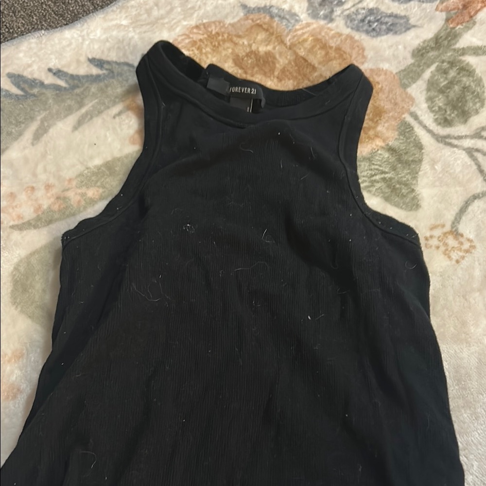 Forever 21 Fitted Black Racerback Tank Top